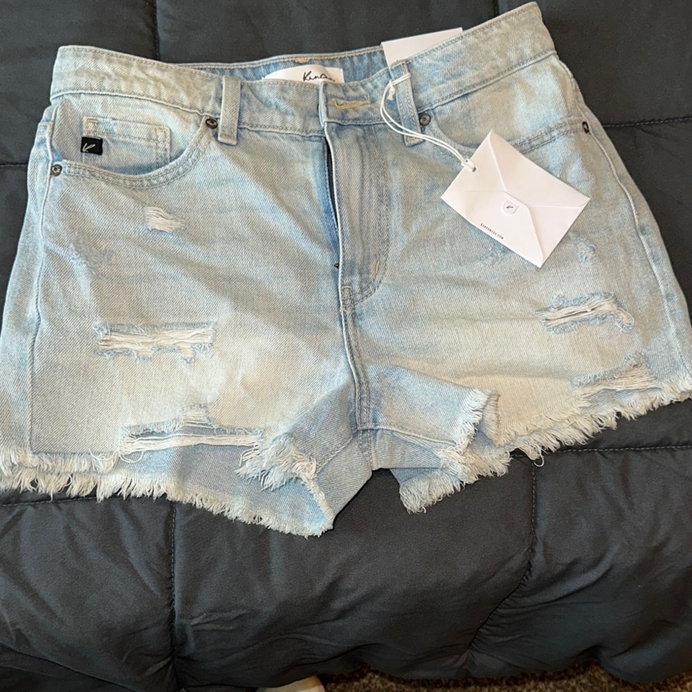 KanCan Light Blue Distressed Jean Shorts